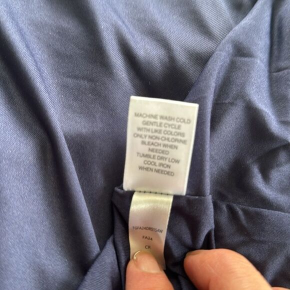 Threadgrit Ladies Gretchen Smocked Back Blue Multi Floral Maxi Dress Size M NWT - Picture 10 of 15